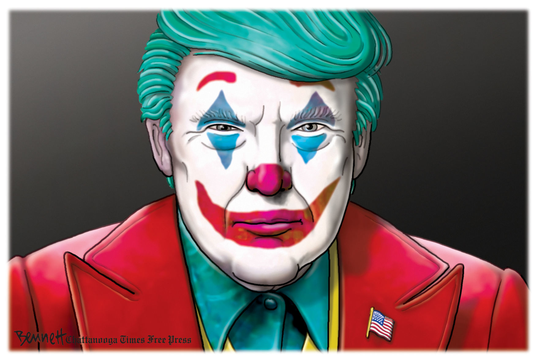 Bennett editorial cartoon